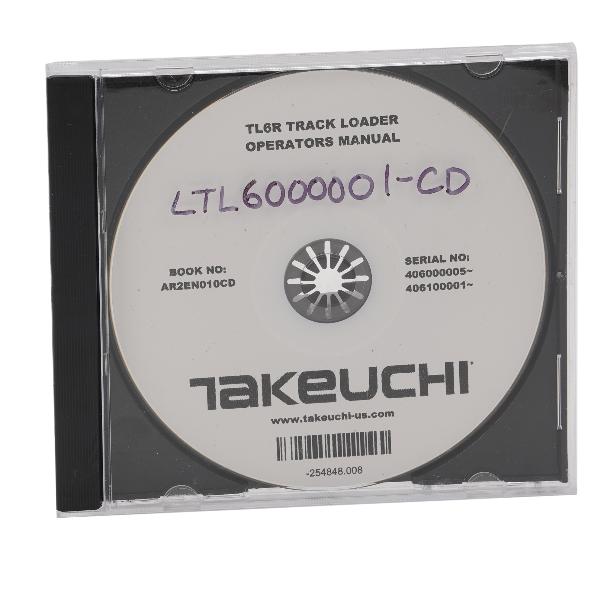 Takeuchi Operators Manual Tl6R Ar2En010 Sn 406000005-CD LTL6000001-CD