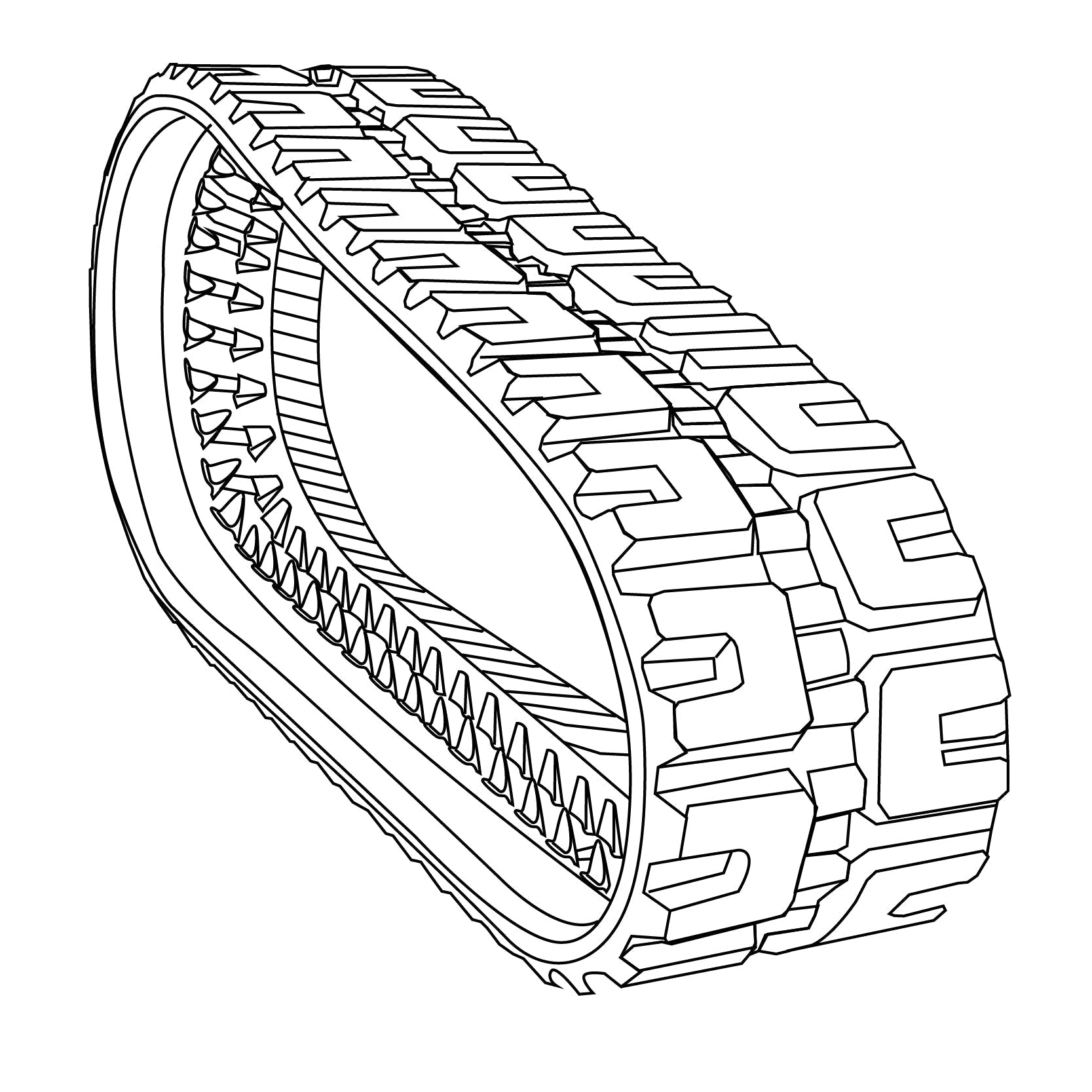 JCB 260T Track - C-Lug Tread Pattern