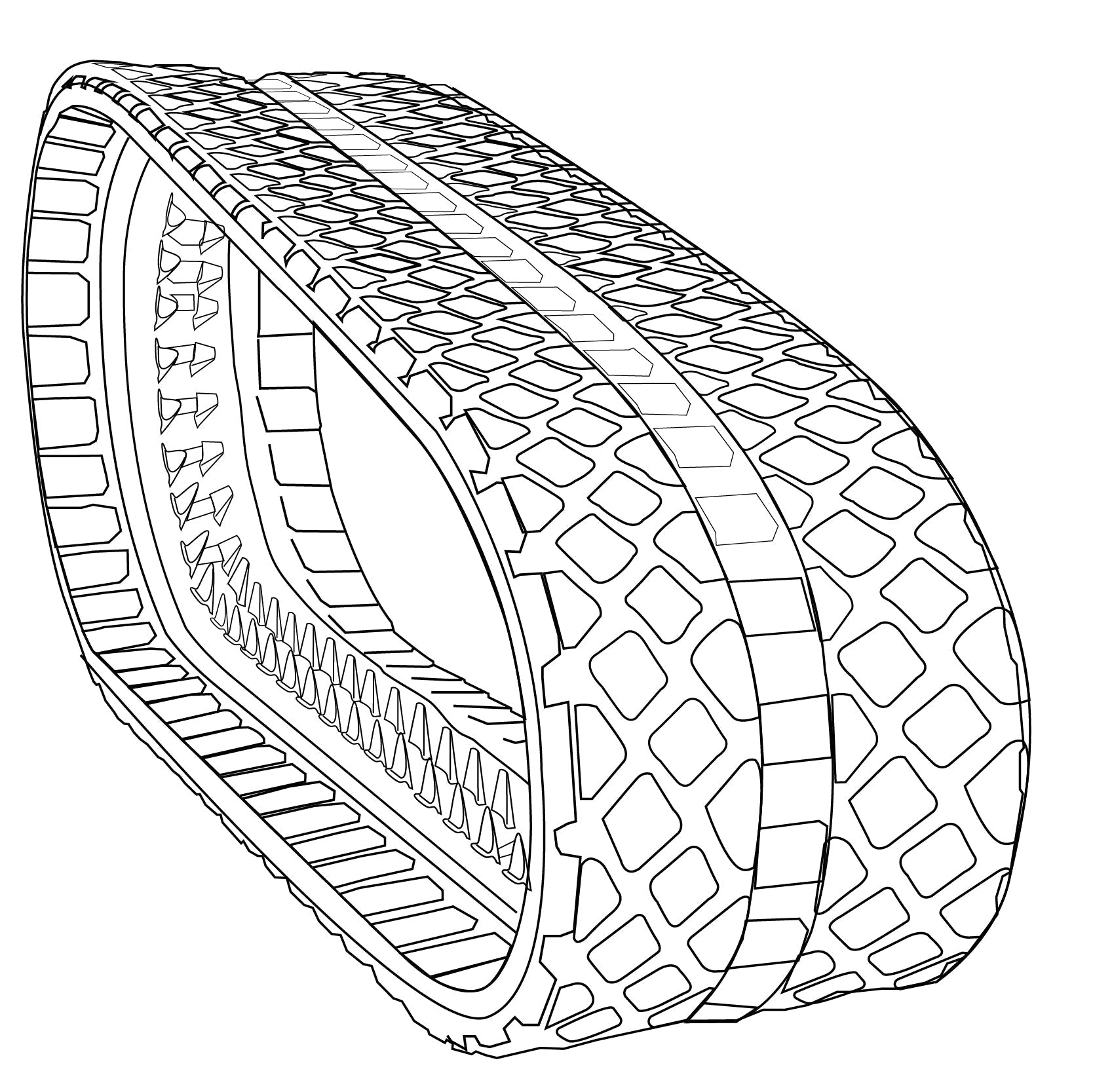 Komatsu CK30-1 Track - Turf Tread Pattern