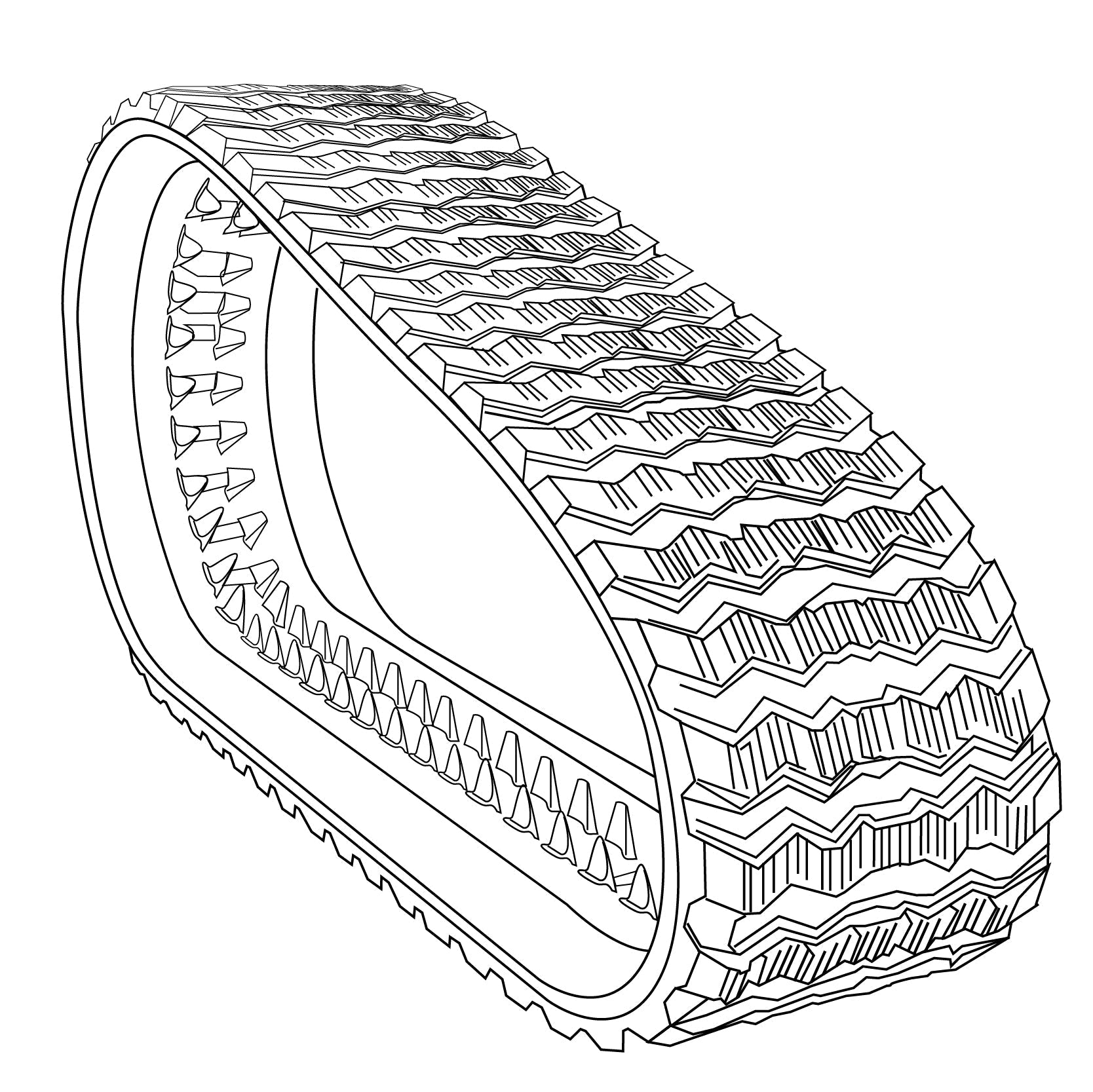 Kubota SVL95-2S Track - Z-Lug Tread Pattern